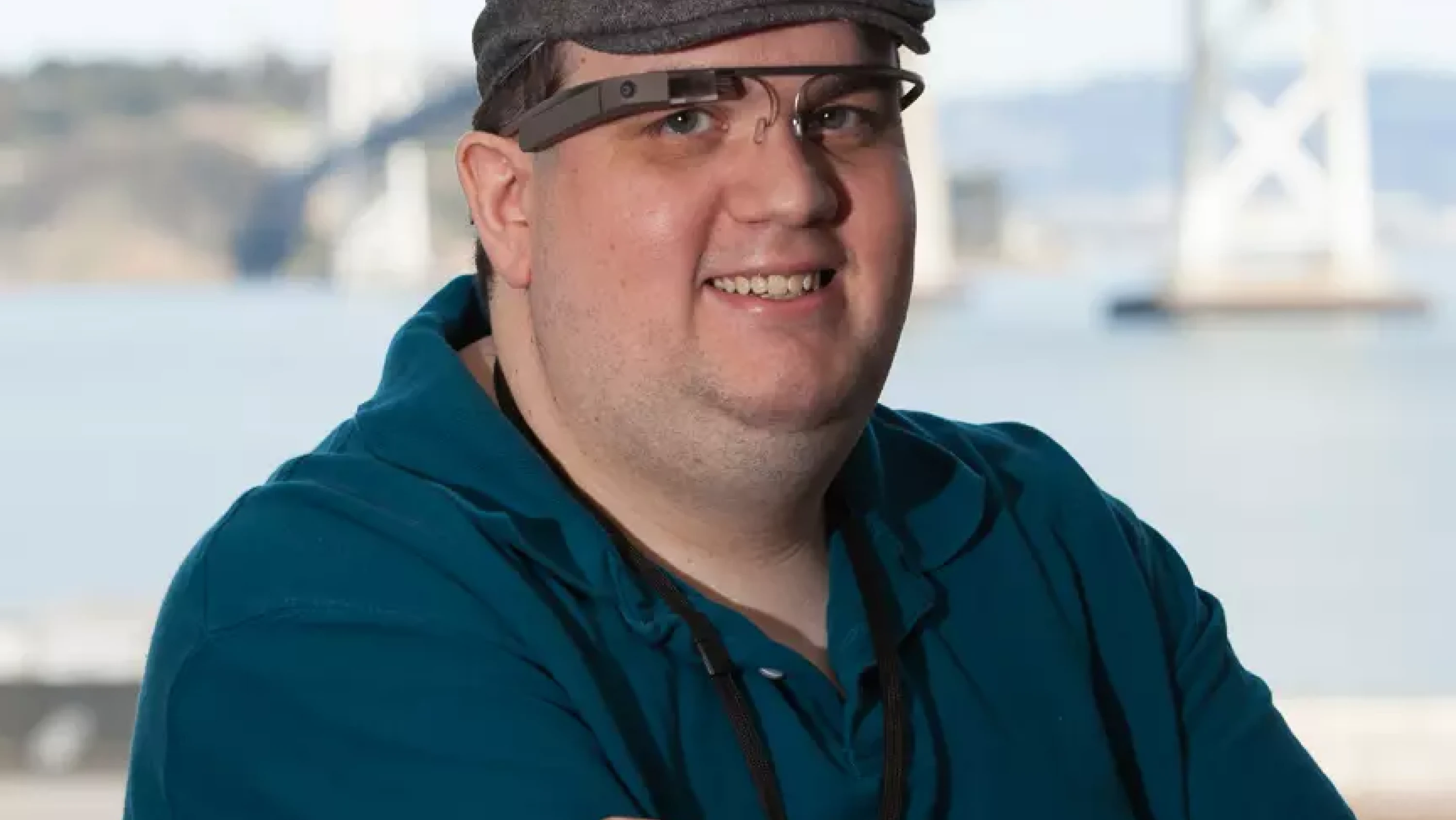 Life on the Other Side of the Glass Picture of Nick Moline wearing Google Glass at the Glass Foundry event