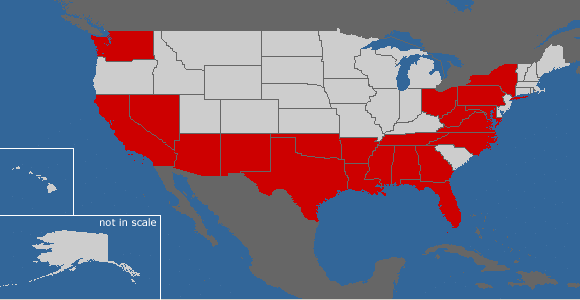 Where I've been as of April, 2004
