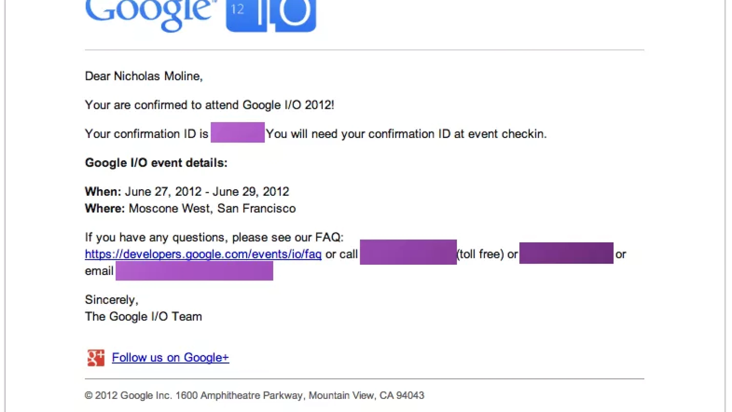 Google I/O 2012 Here I come