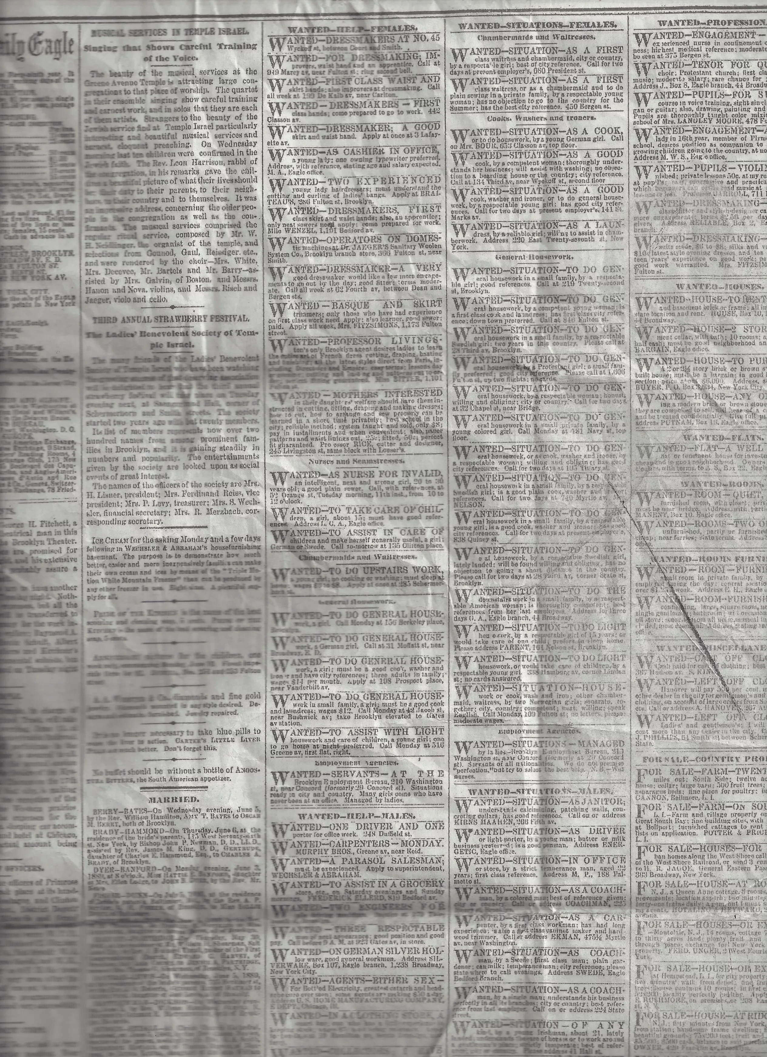 Page from the New York World dated July 20, 1899
