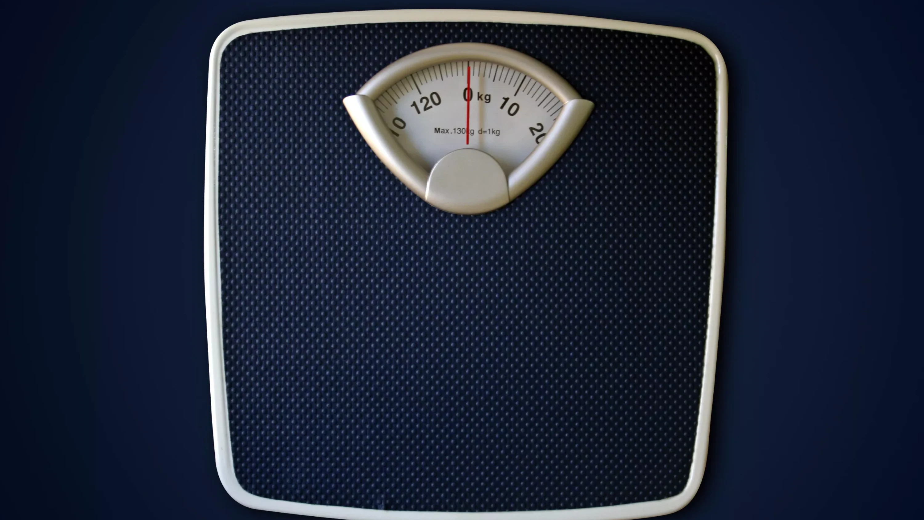 Weight Loss Update and transparency Bathroom Scale Stock Photo