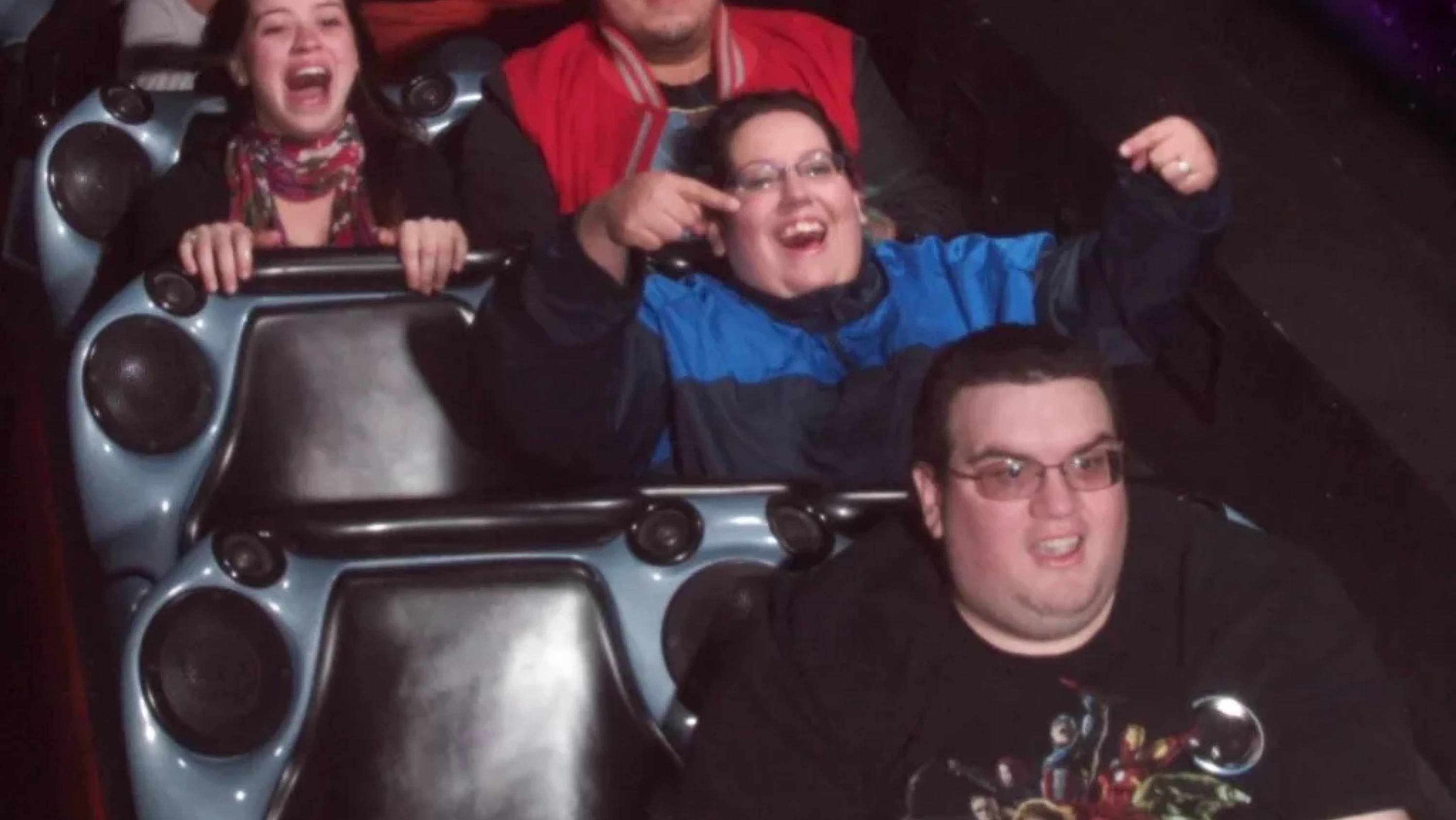 Not too fat to journey through space... mountain! Space Mountain Ride Photo